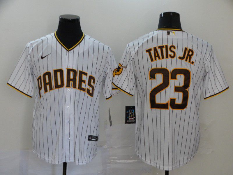 Men San Diego Padres 23 Tatis jr White Nike Game MLB Jerseys